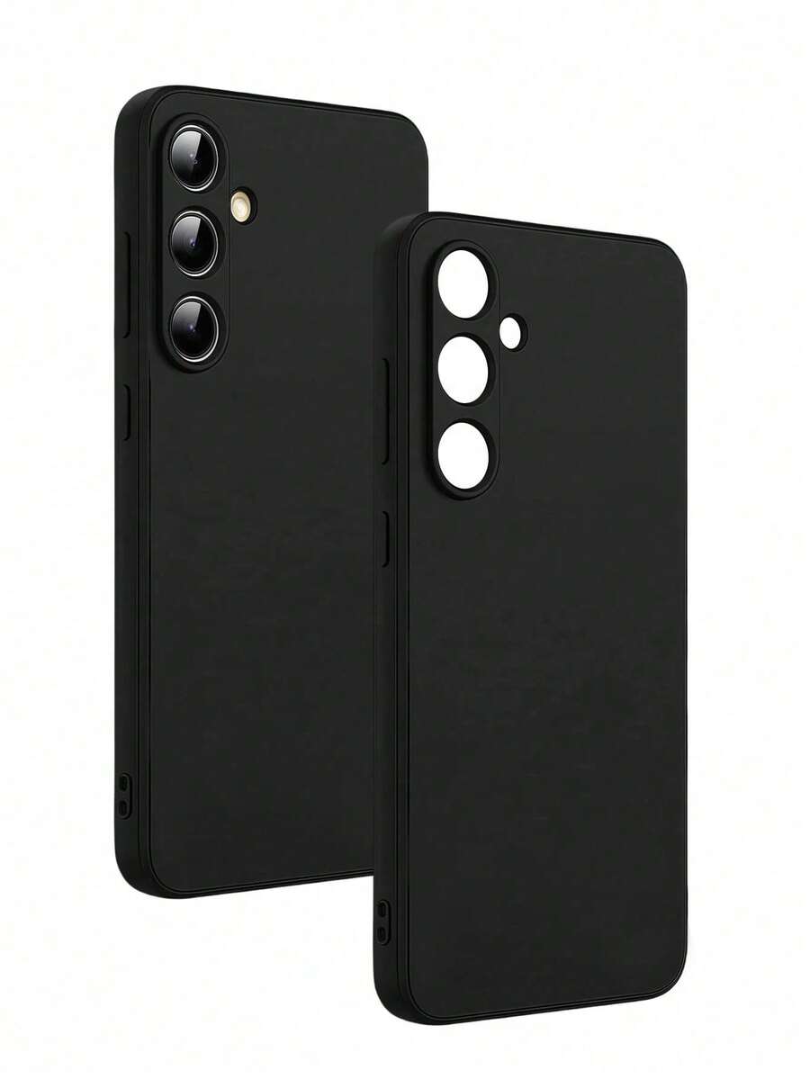 Compatible With Android Precise Hole Solid Black Simple Fashion Creative Shockproof Phone Case Compatible With IPhone 17/17 Pro/17 Pro Max/16/11/16 Pro/16 Plus/16 Pro Max/16E/15 Pro Max/13/14/12/XS/XR/7G/8P, Galaxy 11/12 Pro/12/12X/13 Pro/14 Pro/15 Pro/X3 Pro, Compatible With Redmi 10/9/Note 9/12C/Note 11 Pro/Note 8 Pro/9C/9A - One Piece - View 1