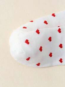 Heart Pattern Crew Socks, Fall Socks - Nhiều màu 2 - Xem 3