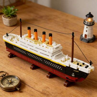 1151pcs Building Blocks - Cruise Ship Series Desktop Micro Architecture Decoration