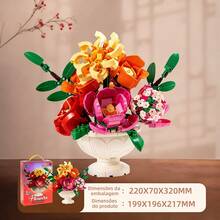 Christmas Gift Set: Super Cute Preserved Flowers, Mini Building Blocks, Unique Decoration, Creative Gift - Multicolor 1 - View 5