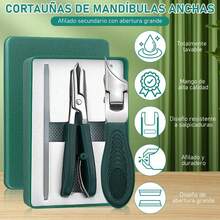 Cortaúñas Biselado con Forma de Pico de Águila, Cortaúñas Inclinado con Abertura de Mordaza Ancha y Antisalpicaduras para Personas Mayores - 1 - Ver 3