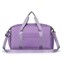 Large Zipper Duffel Bag, Foldable Travel Storage Bag Carry-On Bag, Simple Weekender Overnight Bag Beachweekend Bag Travel Bag Vacation Bags For Travel