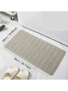 1 件防滑浴缸垫，带排水孔和吸盘的淋浴垫，柔软可机洗浴室淋浴垫，浴室配件，浴室装饰，厨房地毯，洗衣房 - 米色的 - 查看 9