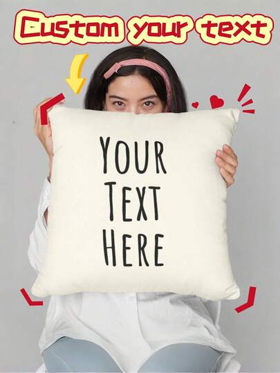 1pc Custom Pillow - Personalized With Your Text, Soft And Cozy, Perfect For Home Decor, Ideal For Everyday Relaxation