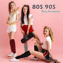 Long Leg Warmers Women 24 Inch Over Knee Knit Ribbed Leg Warmer Stirrup Yoga 80s Party Dance Ballet Supply - One Size + Black, Gray, Wine Red + 3 - View 3