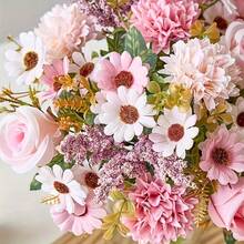 Lifelike Peony And Rose Fabric Flowers, Embellished With Hydrangeas And Artificial Simulated Flowers - Perfect For High-End Home And Garden Decoration, Wedding Decoration, Engagement, And An Excellent Gift For Festivals And Events. - Multicolor - View 5