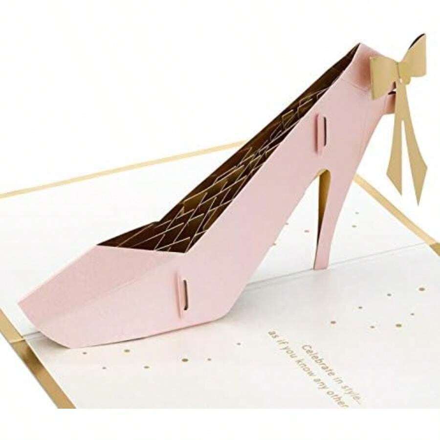 Hallmark Shoebox - Juego de tarjetas de cumpleaños (tarjetas con sobres), Gracias por ti(Pop Up, Zapatos) - Multicolor - Ver 1