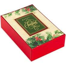 Hallmark Tarjetas navideñas en caja (copo de nieve de saludos de temporada, 40 tarjetas navideñas con sobres) (1XPX5667)(Holiday Holly) - Multicolor - Ver 4