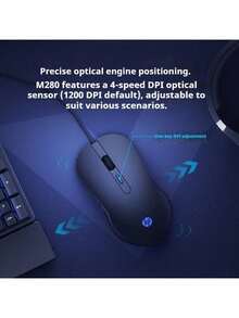 HP Official Wired Mouse Silent Luminous Four-Speed Adjustment E-Sports Game Notebook Desktop Mechanical Office Computer Dedicated Mouse - White Silent Version - View 8