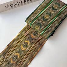 Handmade Bohemian Lace Trim, Heavily Embroidered Floral Lace Ribbon, Clothing/Dress Hem Decoration, Stage Performance Lace Tape - Multicolor - View 10