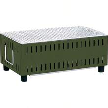 日本製 バーベキュー BBQ コンパクト卓上シチリン - オリーブグリーン - チェックする 8