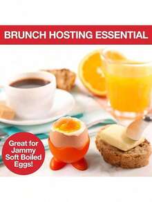 5 Stück/Set Silikon Eierbecherchen, geeignet für weich/hart gekochte Eier - Mehrfarbige Verpackung, mit Ständer, können Eier einzeln platzieren - spülmaschinenfest, leicht zu reinigen - Frühstück, Brunch, Morgen Küchenwerkzeug