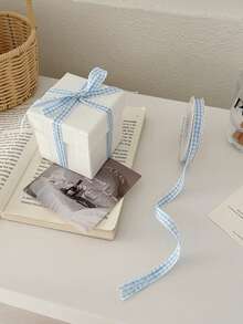 Ruy băng ren kẻ caro màu kẹo ngọt rộng 10 yard/1.5 cm, ruy băng trang trí họa tiết hoa, ruy băng dùng để làm bánh, đóng gói bánh, ruy băng gói quà màu Dopamine, ruy băng trang trí DIY. - Nhiều màu - Xem 8