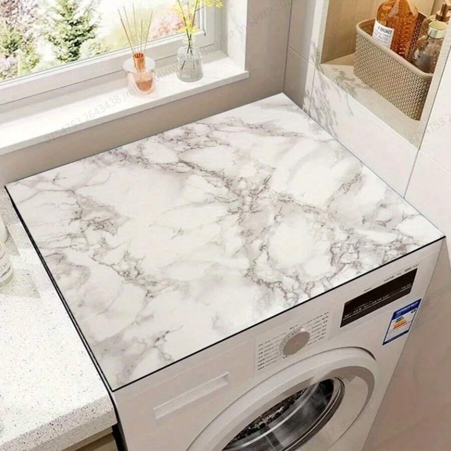 1 pieza Tapete súper absorbente para secar platos y tazones, Almohadilla antideslizante de diatomita para máquina de café y encimera de cocina, Cubierta de patrón de mármol multifuncional, Apto para lavadora, inodoro y refrigerador - Fácil de limpiar y guardar - Multicolor - Ver 1