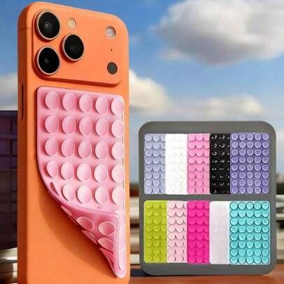 1 pièce/3 pièces Support de téléphone à ventouse en silicone, Support de téléphone à ventouse, Support de téléphone poulpe, Support de téléphone adhésif, Support de téléphone à ventouse double face, Support de téléphone adhésif, Saint-Valentin, Ramadan, Ruban double face, Support de téléphone poulpe, Ruban double face, Autocollant de support de téléphone antidérapant lavable en silicone