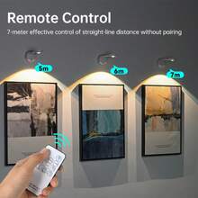 1个带感应器的LED壁灯，USB充电式家居装饰夜灯，可调光，3种颜色模式，适用于卧室、客厅、走廊、玄关和楼梯间，配备1200/2000mAh大容量电池，可拆卸设计，红外感应器和遥控器 - 彩色 - 查看 6