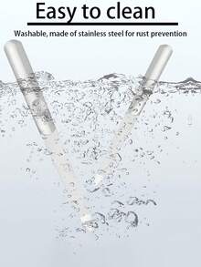 5pcs Stainless Steel Double-Sided Nail File Set, Ergonomic Handle, Pointed Nail Polishing Tools, Nail Buffers, Suitable For Nail Shaping, Polishing, Salon And Home Use, Great For Pedicure And Manicure - Silver - View 4