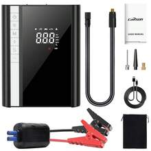 Carsun 18000mAh 峰值 150PSI 汽車跳啟電源與充氣機，5合1功能包含跳啟電源電池組、數位胎壓充氣機、汽車電池充電器、LED 緊急照明燈，便攜式，適用於 10L 汽油或 9L 汽油車，附收納袋，女性汽車配件理想選擇 - 无线 - 查看 13