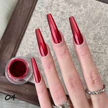 1 件装全息铬粉，闪亮亮片美甲粉，配双头眼影刷，适合美甲装饰