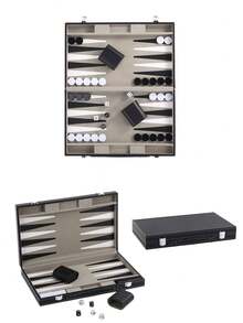 15-Inch Premium Backgammon Set - Includes Deluxe PU Leather Case, Felt-Lined Board, Classic 2-Player Game, Instruction Guide - Great Gift For Men & Women, Ideal For Birthday, Valentine's Day - Multicolor - View 10