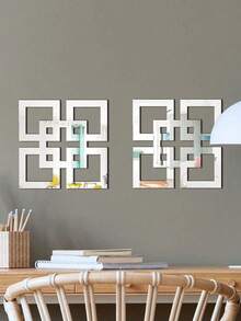 Bộ 2/4 miếng dán gương trang trí hình kim cương bằng acrylic, miếng dán gương acrylic rỗng tối giản cho trang trí nhà cửa, phòng ngủ & phòng tắm, miếng dán gương toàn thân tự dính gắn tường, trang trí phòng, miếng dán tường cá nhân hóa, gương treo tường, gương cho phòng ngủ, phòng tắm, phòng khách. - Nhiều màu - Xem 8