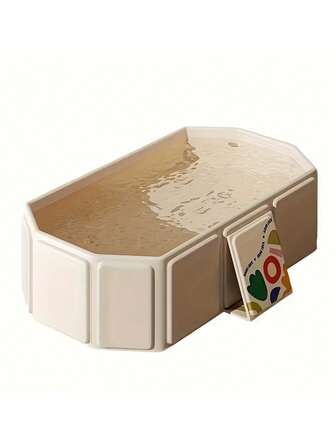 Portable Folding Bathtub - An Easy-To-Clean, Air-Inflatable, Rectangular PVC Tub With A Built-In Seat And Backrest. Versatile For Teenagers, Adults, Indoor/Outdoor Use, Vacations, And Family Relaxation. Indoor/Outdoor Bathtub, Playful Design, Easy Storage.