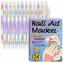 12/24pcs Fine Tip Nail Art Markers, 12/24 Colors Nail Art Pen Set, 0.7/0.5mm Tip Markers. Doodle Pens Suitable For Abstract Lines, Floral Patterns, Vibrant Colors - DIY Nail Art Tools, Professional Nail Art Supplies, Smooth Application, For Home Manicure And Nail Salons, Perfect Gift For Women - Nail Art Pen - View 20