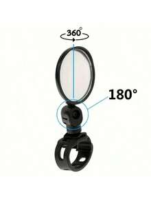 1/2pcs Bicycle Rearview Mirror - 360° Rotatable Shock-Absorbing Handlebar Mount, Suitable For Mountain And Road Bikes - Adjustable 3D Elastic Mirror For Clearer Rearview