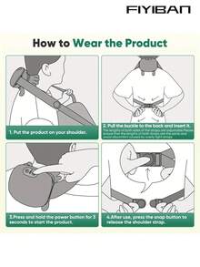 FIYIBAN Un nuevo tipo de masajeador de cuello y hombros con puntos de presión, con funciones avanzadas de masaje con presión de los dedos, masaje de manos, cuello y hombros, así como características de terapia de vibración y calor. Recargable, adecuado para uso en el hogar, la oficina y los viajes. - Multicolor - Ver 11