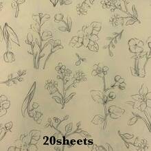20 piezas de papel de seda con patrón floral vintage, adecuado para decoración de regalos, se puede usar para envolver ramos, forrar cajas de regalo, papel de relleno, manualidades y talla grande, ideal para el Día de San Valentín, Día de la Madre, cumpleaños, bodas, graduaciones y diversas ocasiones. - Multicolor - Ver 12