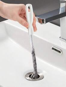 4Pcs Drain Cleaning Tool Set (With Storage Hook), Includes Flexible Drain Remover And Brush, Hair Clog Remover For Sink, Shower, And Bathtub, Effectively Captures Hair And Cleans Pipes For Kitchen And Bathroom Home Bathroom Decor Fall Decor Back To School - 彩色 - 查看 10