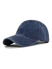 Women's Solid Color Washed Vintage Casual Baseball Cap - Dark Grey - View 11
