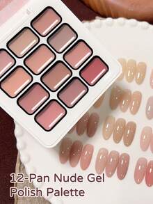 12-Colors Patter Glue Smudges Canned High Saturation Popular Semi-Solid Nail Polish Glue Nail Salon For Special Use - Nhiều màu - Xem 6