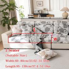 1件装四季通用提花绒面防滑沙发座垫套，柔软亲肤，现代风格，宠物防抓弹性沙发套，适用于L型组合沙发和1/2/3/4座沙发（单独出售） - 淺灰色 - 查看 18