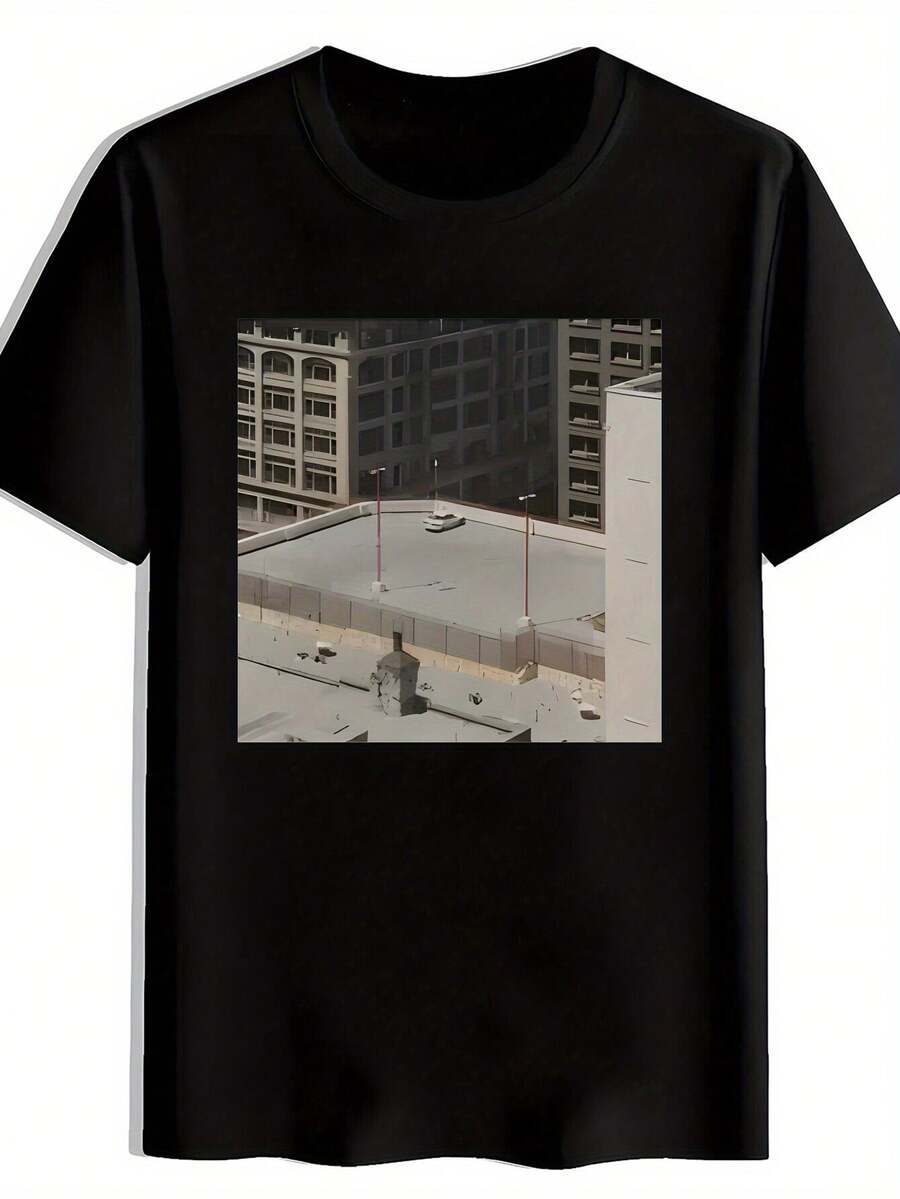Camiseta gráfica vintage de banda de rock para hombres - Camiseta casual de verano de manga corta y cuello redondo negra. Rammstein; Logotipo de KORN. Top de poliéster lavable a máquina para conciertos. Festivales; Salidas a la Playa. Camisetas de banda de rock. Ropa de festival. Camisa de Corte Regular Tela duradera - Negro - Ver 1