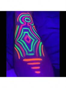 10 Neon Glow-In-The-Dark Face & Body Art Sticks | Washable Glow Crayons For Halloween, Costume Parties, Carnivals, Music Festivals, And Black Light Parties | Designed For Costume Parties And Birthday Celebrations, Making You Shine Like A Star In The Crowd - Nhiều màu - Xem 6