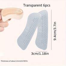 3pcs Anti-Slip Silicone Heel Protectors - 3 Pairs Anti-Wear Silicone Heel Stickers, Women's High Heel Grip, Men's Heel Pads, Insert Pads, Suitable For Various Shoes, Heel Care, Prevent Blisters And Improve Shoe Comfort - 3件 - 查看 4