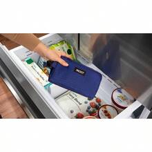 - Bolsa de aperitivos congelable construida con tecnologia EcoFreeze plegable reutilizable cierre de cierre que se bloquea en aire fresco y seco perfecta para  niños adultos de todas - azul - Ver 4