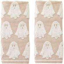 SKL Home Juego de 2 Toallas de Mano Jack O Lantern para baño, Cocina, Bar y Regalo(Bronceado) - Multicolor - Ver 1