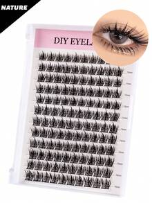 240/120pcs Eyelash Extension Kit, DIY Eyelash Extension Set, Individual Lash Cluster Kit, D Curl Eyelash Extension Set, Includes Adhesive, Sealant And Eyelash Extension Tools, Suitable For Daily Use, Travel, Weddings, Dates, Parties, Holidays (For Beginners) - màu đen - Xem 17