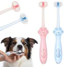 2pcs Triple-Sided Dog Toothbrush, Puppy Toothbrush, Unique Bristle Technology, Pet Oral Care, Suitable For Small & Medium Dogs - Multicolor - View 12