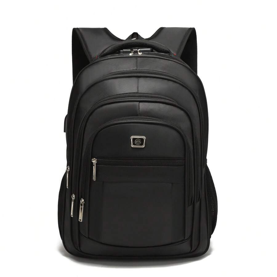 DIOSA LUNA Large Capacity Men's Backpack With Combination Lock, Ideal For Travel, Work, And Excursions. Made With Durable And Resistant Material. E9012 - 黑色 - 查看 1