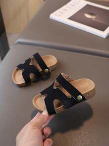 1 Pair Khaki Children Sports Sandals, Infant Beach Shoes, Toddler Summer Casual Sneakers - Yellow - View 2