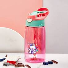 16oz/480ml Personalized Water Bottle For Kids, With Straw And Cap, Birthday/Back To School Supplies, Reusable, Suitable For Children, Boys, Girls And Teens, Great Gift Idea. 12oz/350ml Stainless Steel Water Bottle For Kids, With Silicone Straw, Unicorn, Butterfly, Space, Construction Vehicle Themes, Pink, Green, Blue, Purple, 5 Color Options, Children, Urban Chic, Modern, Colorful, Cute - Style 2 - View 51