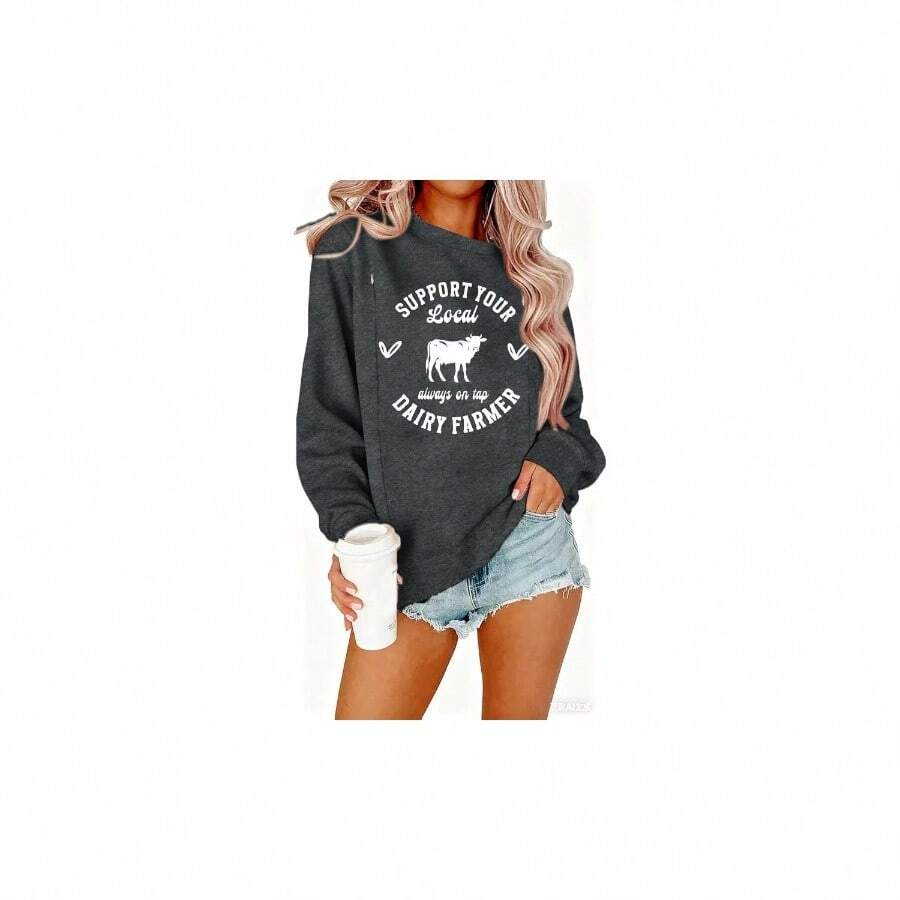 - Sudaderas de lactancia para mujer, con cierre oculta, para maternidad, manga larga, ropa casual - Gris + 2XL - Ver 1