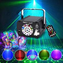 DJ Disco Bühnenbeleuchtung, LED Sound aktivierte RGB blinkende Lichtprojektion, ausgestattet mit Fernbedienung, geeignet für Weihnachten, Halloween Dekorationen, Bars, KTVs, Restaurants, Hochzeiten, Geburtstagsgeschenke, Tanzparty Geschenke