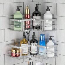 Corner Shower Caddy 2 - Pack, No Drilling Shower Organizer Corner Shelf Bathroom Tub, Stainless Steel Shower Caddy Bathroom KitchenSilver - Silver + 2 Pack - View 1