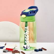 16oz/480ml Personalized Name Water Bottle For Kids, Stainless Steel 12oz/350ml Leakproof Bottle, Unicorn Space Themes, Straw Cap & Name Band Included, Back To School - Style 1 - View 51