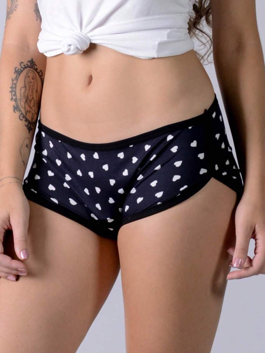 Fluxx Black Heart Menstrual Nighttime Panties/Shorts - 查看 1