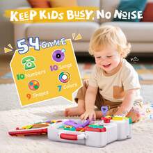 NewBandMo 54-IN-1 Montessori Busy Board Toys For Toddler 1-3, Educational Sensory Board Toys For 1+ Year Old, Fine Motor Skills Learning Baby Toys For 6 Months, - Đỏ - Xem 3